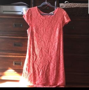 Maria Gabrielle Coral lace midi dress in size XL